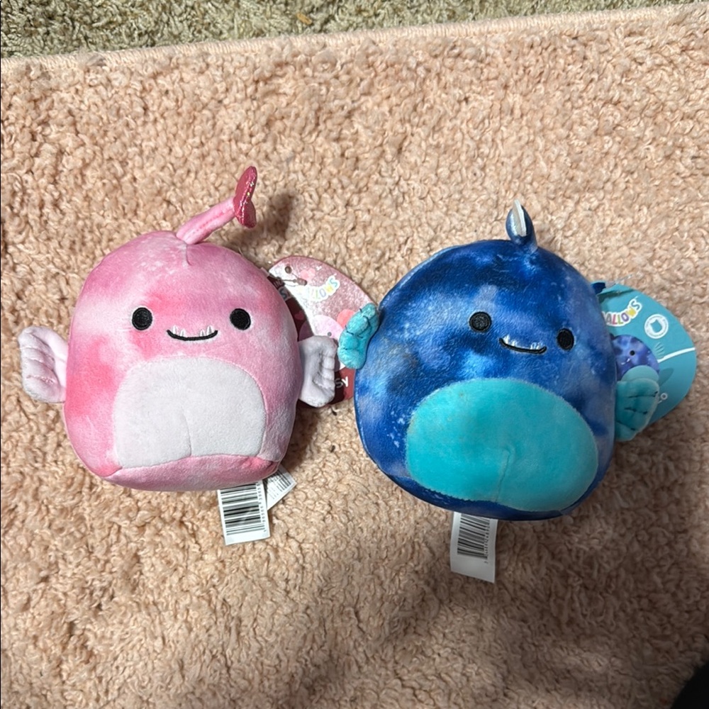 Squishmallows Pink and White Plush Toy